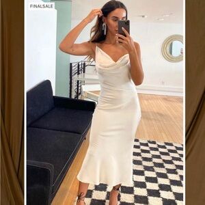 san morino ivory midi dress